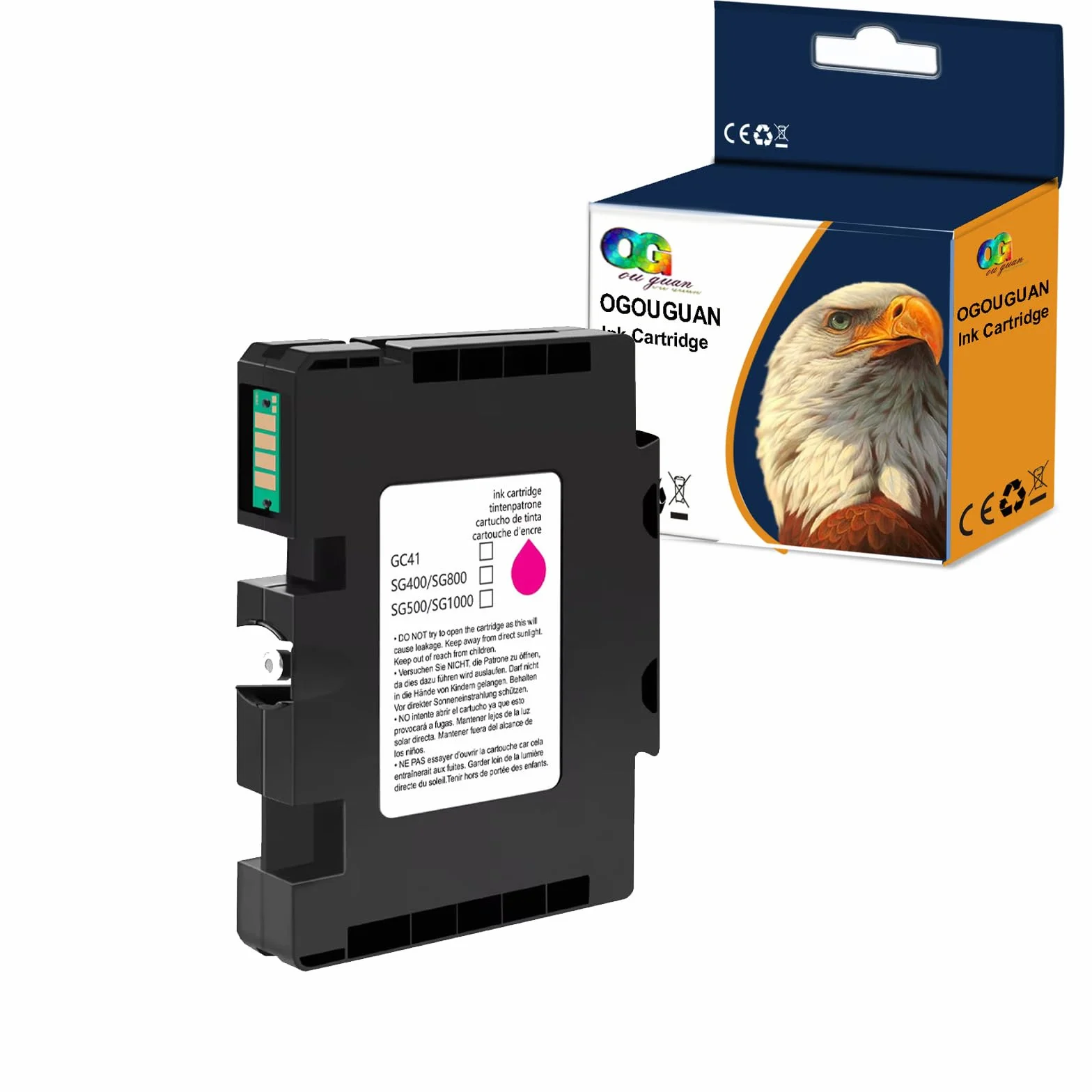 Cartouches d'encre de sublimation magenta compatibles Sawgrass Virtuoso SG400 SG800 Ricoh Aficio SG3100 SG3110 SG7100