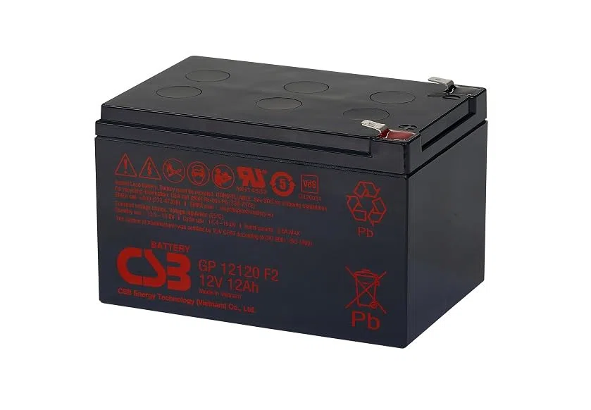 CSB GP12120 Batterie Plomb Étanche 12V 12Ah AGM VRLA Rechargeable