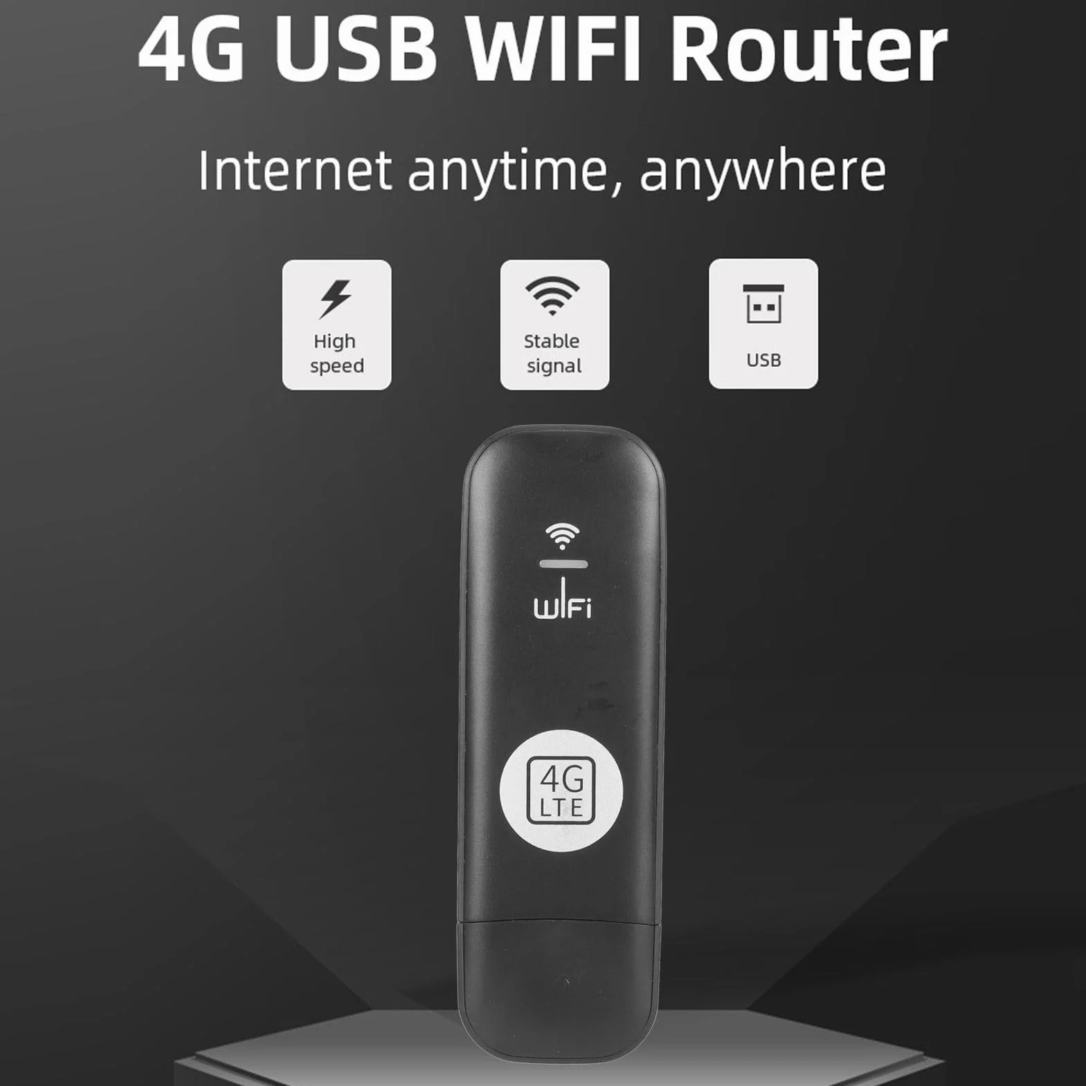 Stick USB 4G LTE Modem WLAN Mobile avec Slot Carte SIM Dongle Routeur 150 Mbit/s 8 Utilisateurs