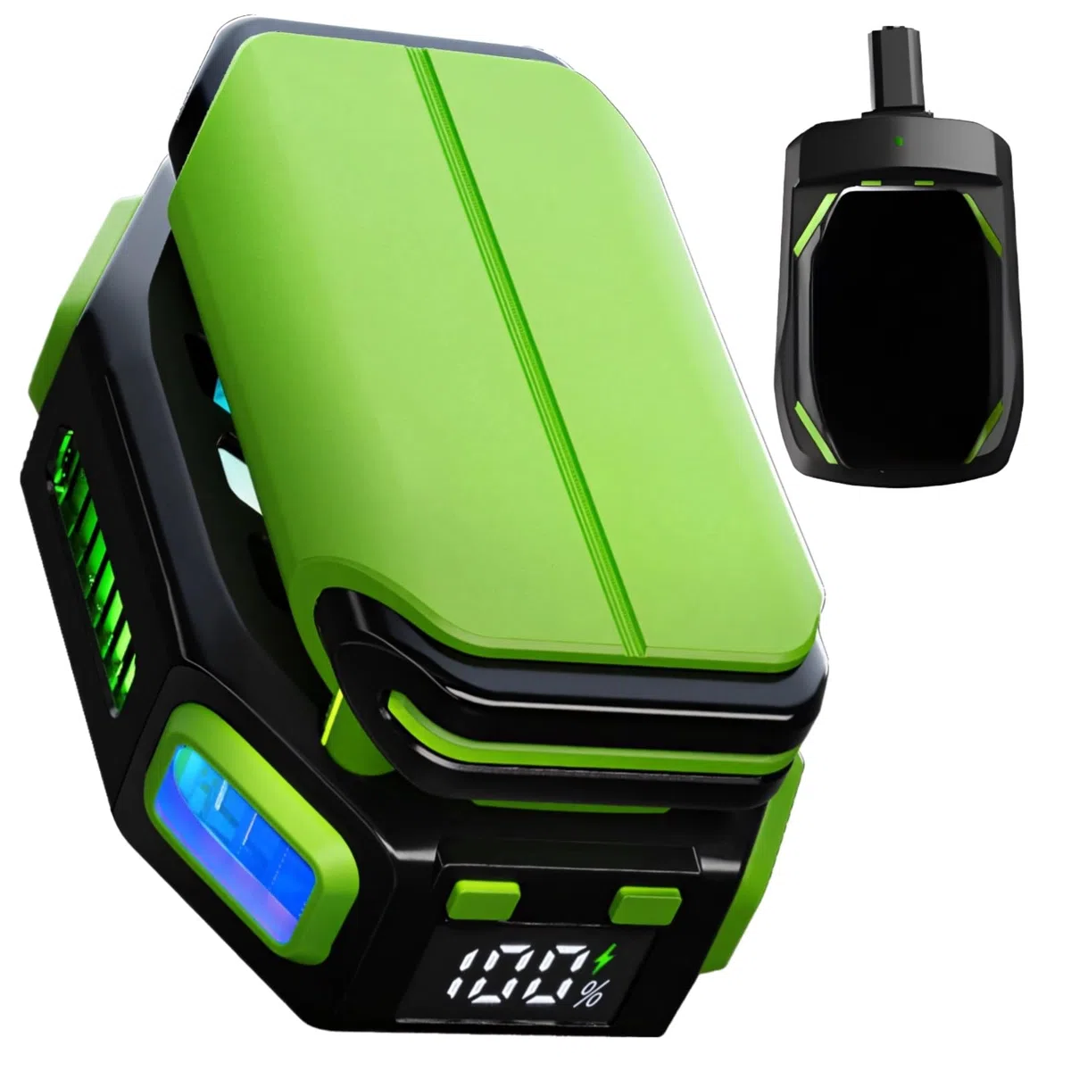 Refroidisseur de téléphone avec technologie de refroidissement semi-conducteur, affichage LED de la température et de la batterie, rechargeable de type C, double utilisation d'énergie, ajustement