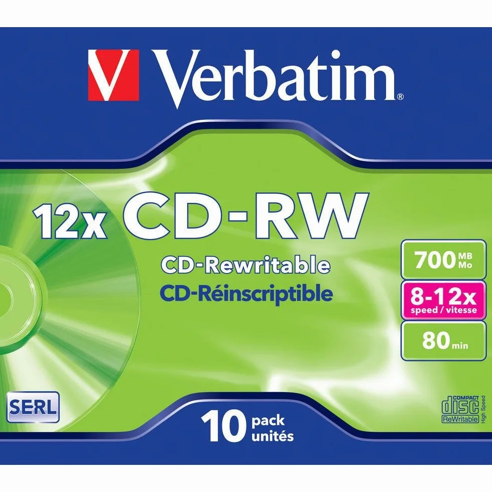 Verbatim DataLifePlus CD-RW 700 MB 10 sztuk