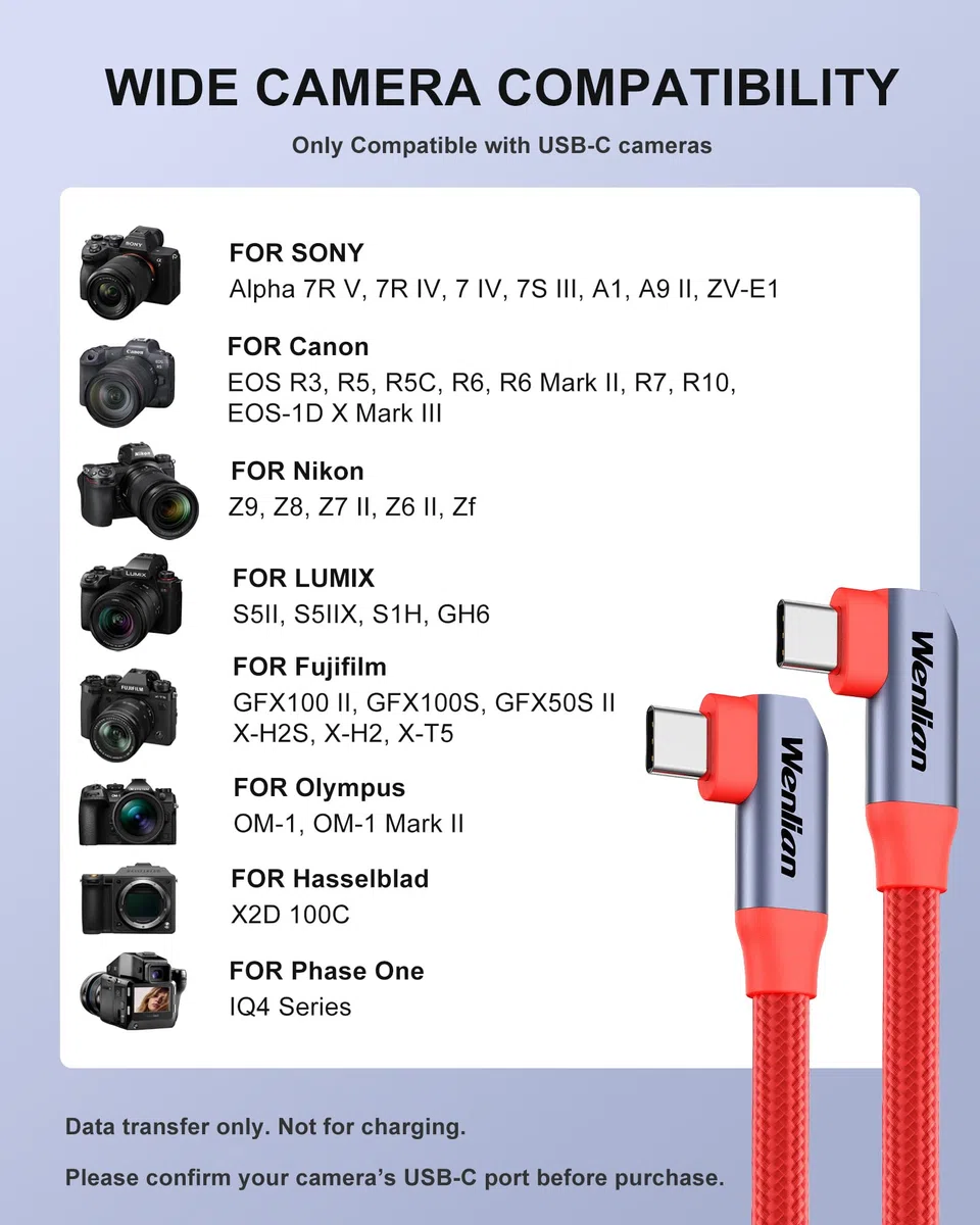 Câble de données USB-C vers USB-C 20 Gbit/s, USB 3.2 Gen 2 x 2 en nylon tressé haut débit de type C pour transfert de données et connexion d'appareils (LL 5 m)