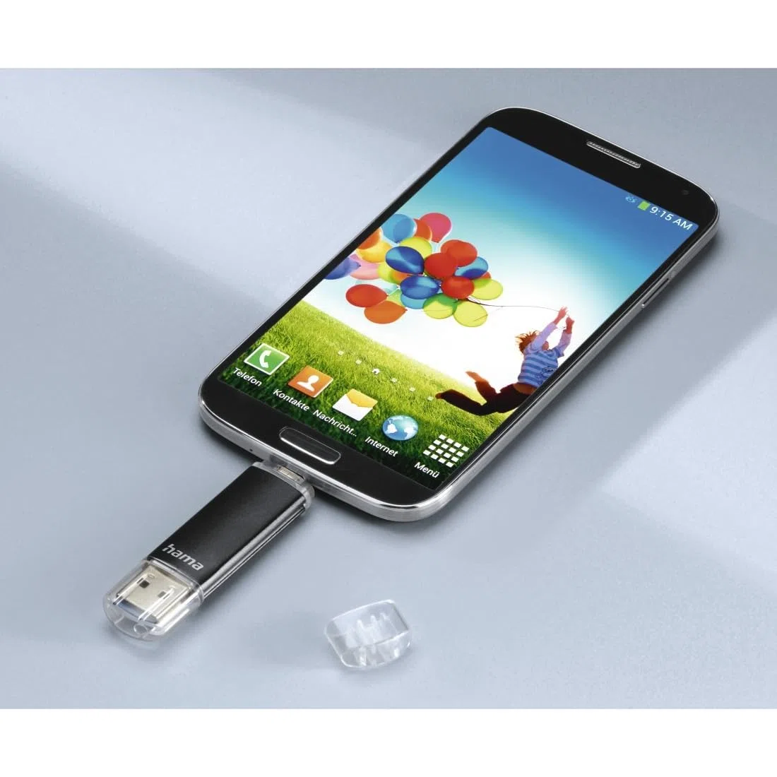 Hama Laeta Twin Clé USB 3.0 - Flash Drive 256 Go, Vitesse jusqu'à 40 Mo/s, Clef avec connecteurs USB A & Micro USB, pour PC/Mac/Tablette et Smartphone - Grise