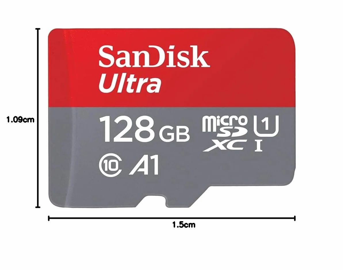 SanDisk 128 Go Ultra microSDXC Carte micro sd + adaptateur SD UHS-I A1 Class 10 U1 jusqu'à 140 Mo/s