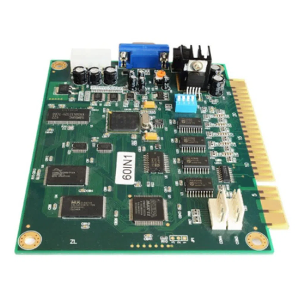 60 en 1 Multicade PCB Board Arcade Game Board avec Câble 28P Sortie VGA Arcade Game Board Horizontal pour Jamma Arcade