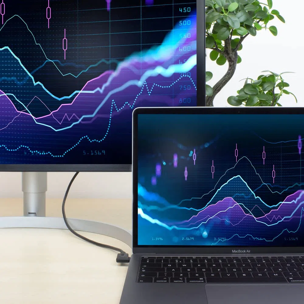 ACT Câble USB C à angle droit 1m, câble à 90 degrés USB 3.0, câble USB C PD 60W charge rapide, vitesse de données 5 Gbps - AC7406