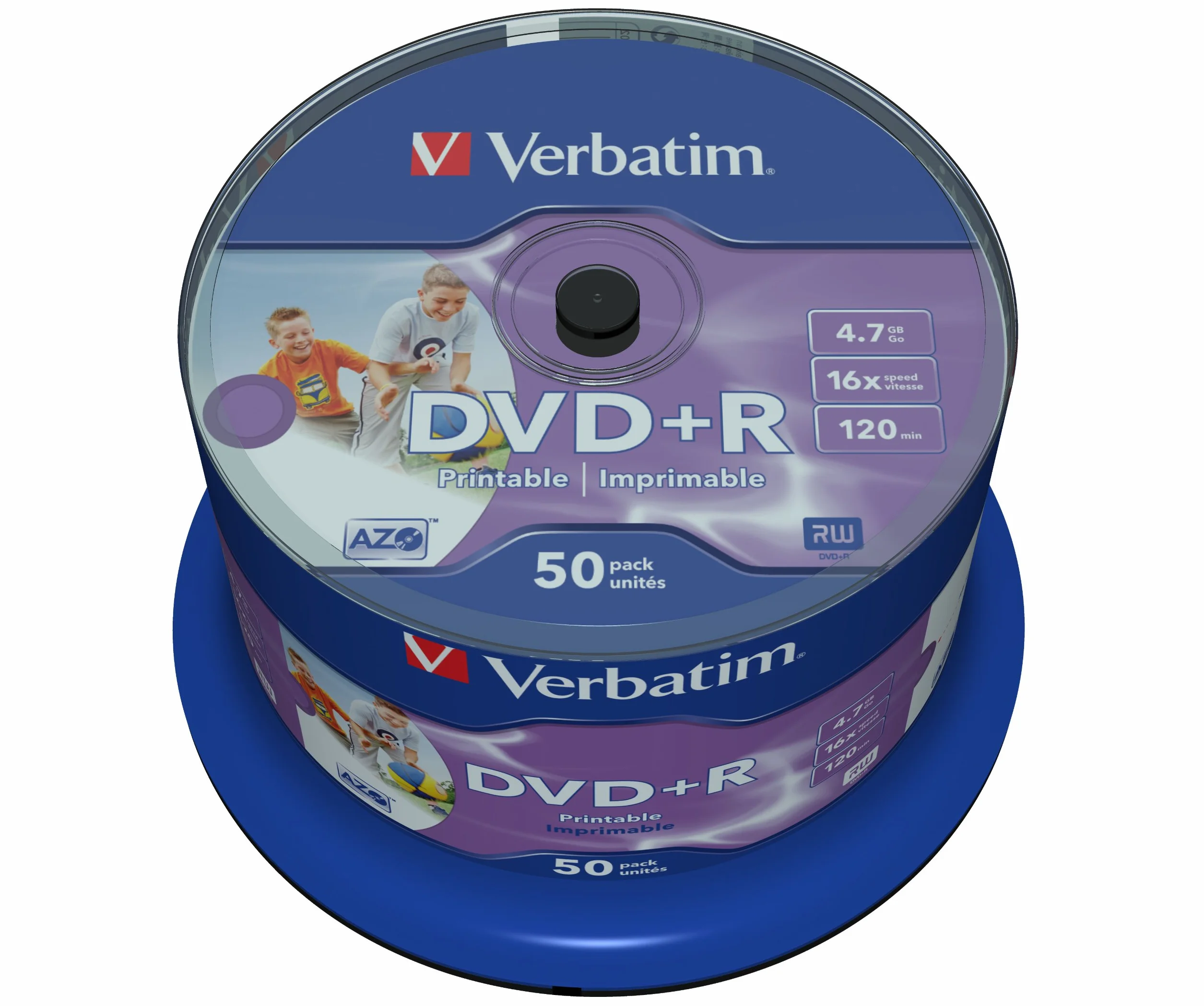 Verbatim DVD+R 16x 50-pack Printable Optical Media