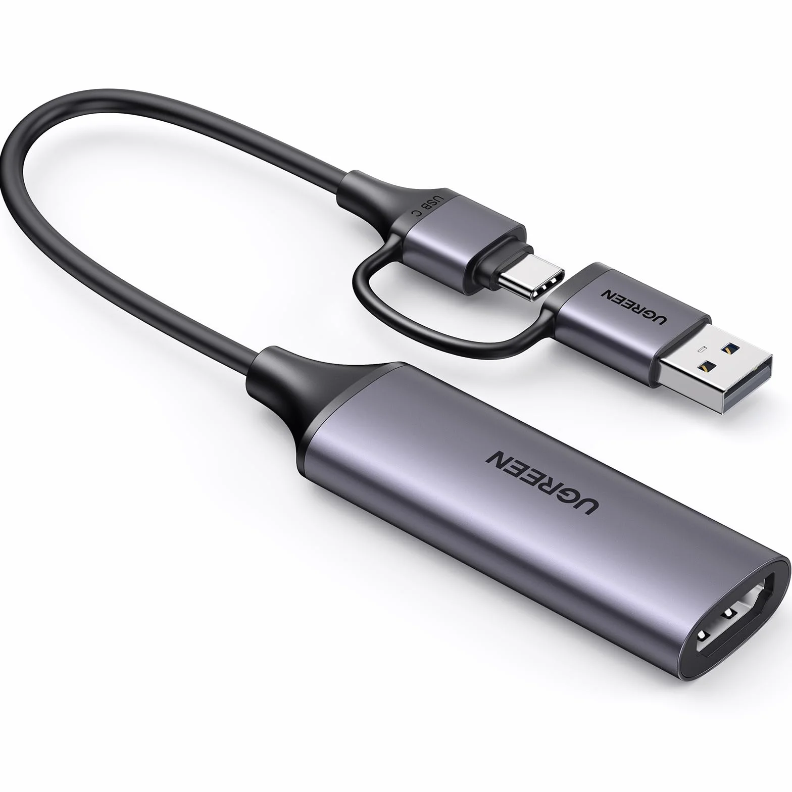 UGREEN Carte de Capture Vidéo HDMI 4K 30Hz USB C 1080P 60FPS HD Enregistrement Streaming Jeux OBS Compatible Switch PS5 PS4 Xbox