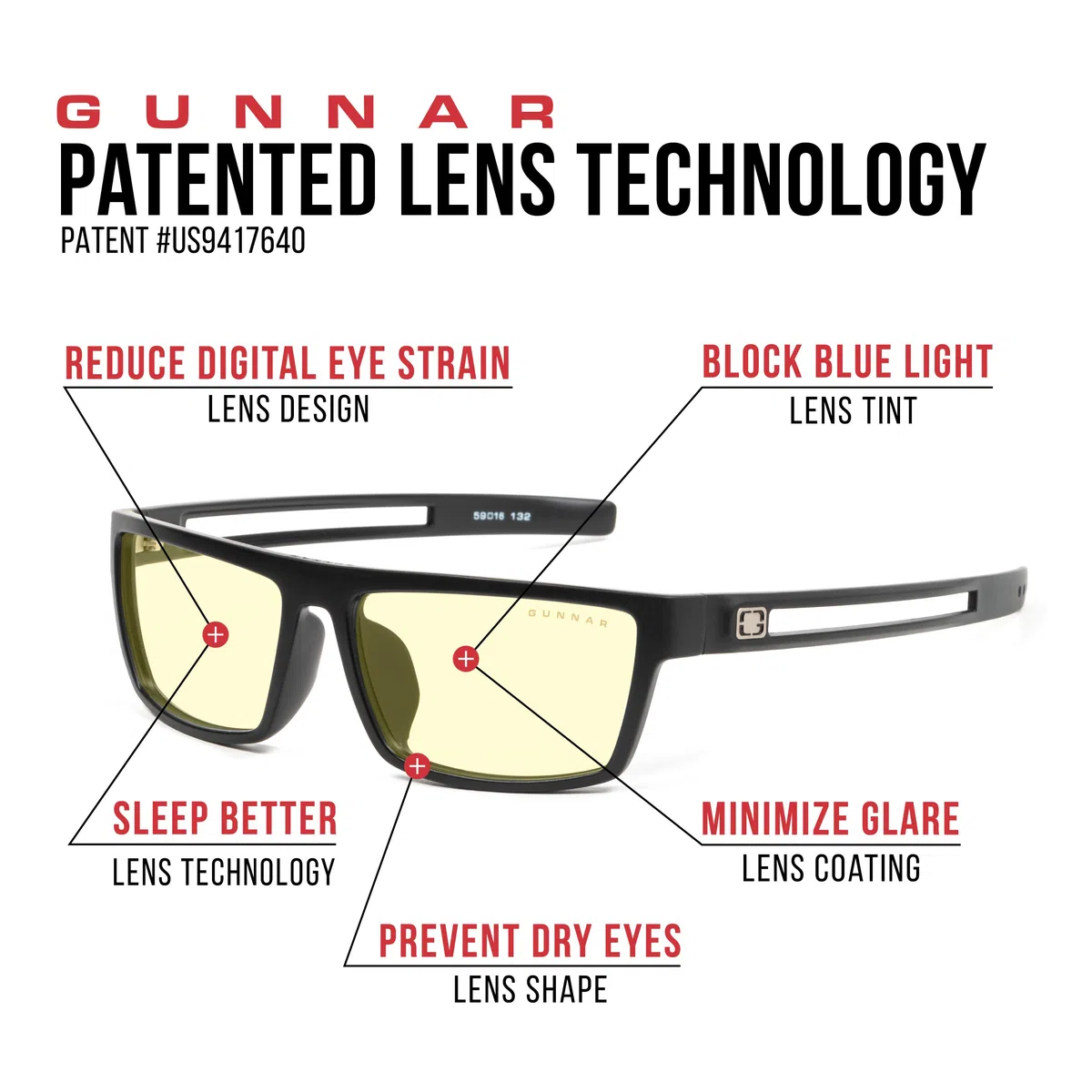 Gunnar Valve Onyx Lunettes Gaming Noir