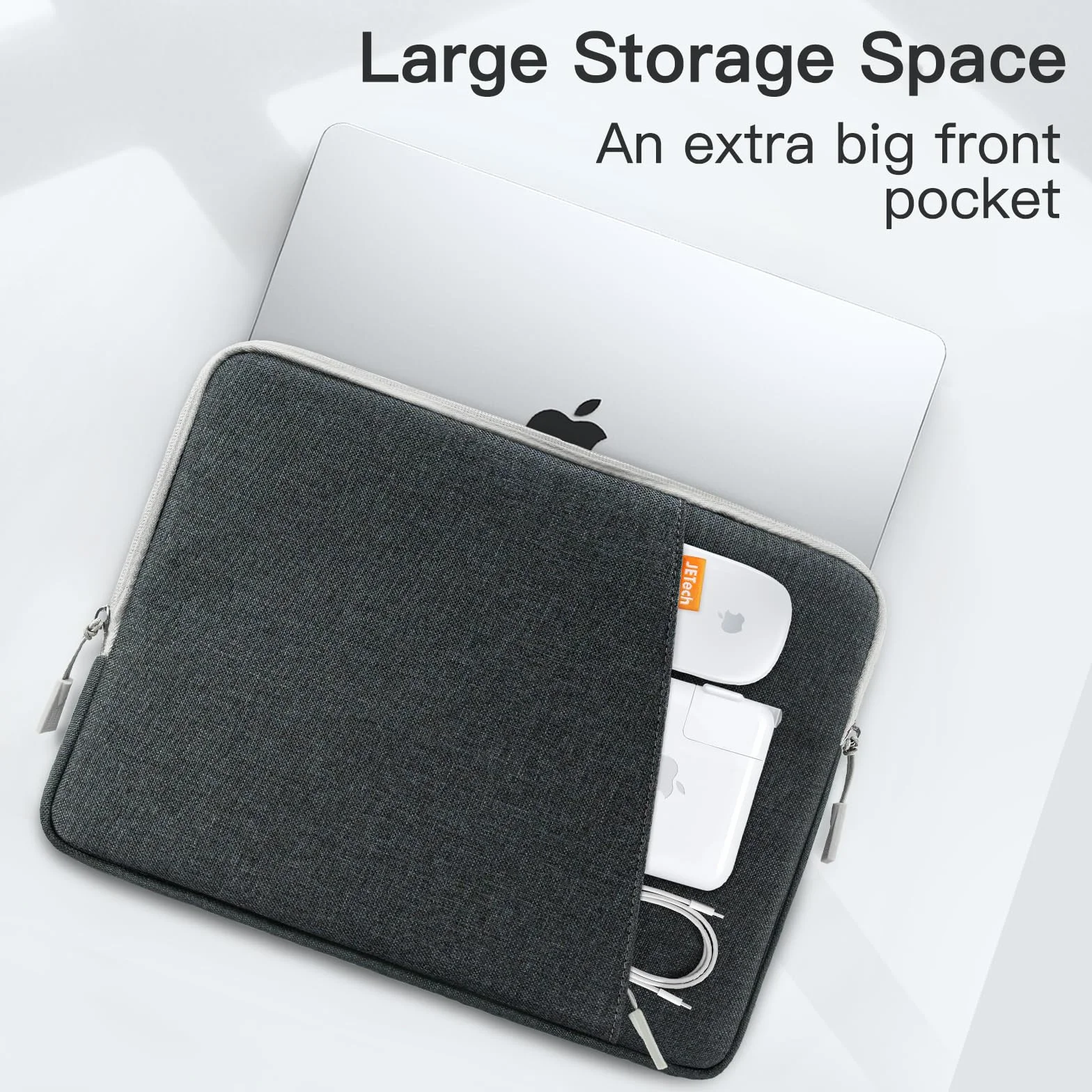 JETech Housse Ordinateur Portable MacBook Neo A18 Pro 14 Pouces MacBook Air Pro M1-M5 2021-2026 Étui Sacoche Étanche Gris Foncé