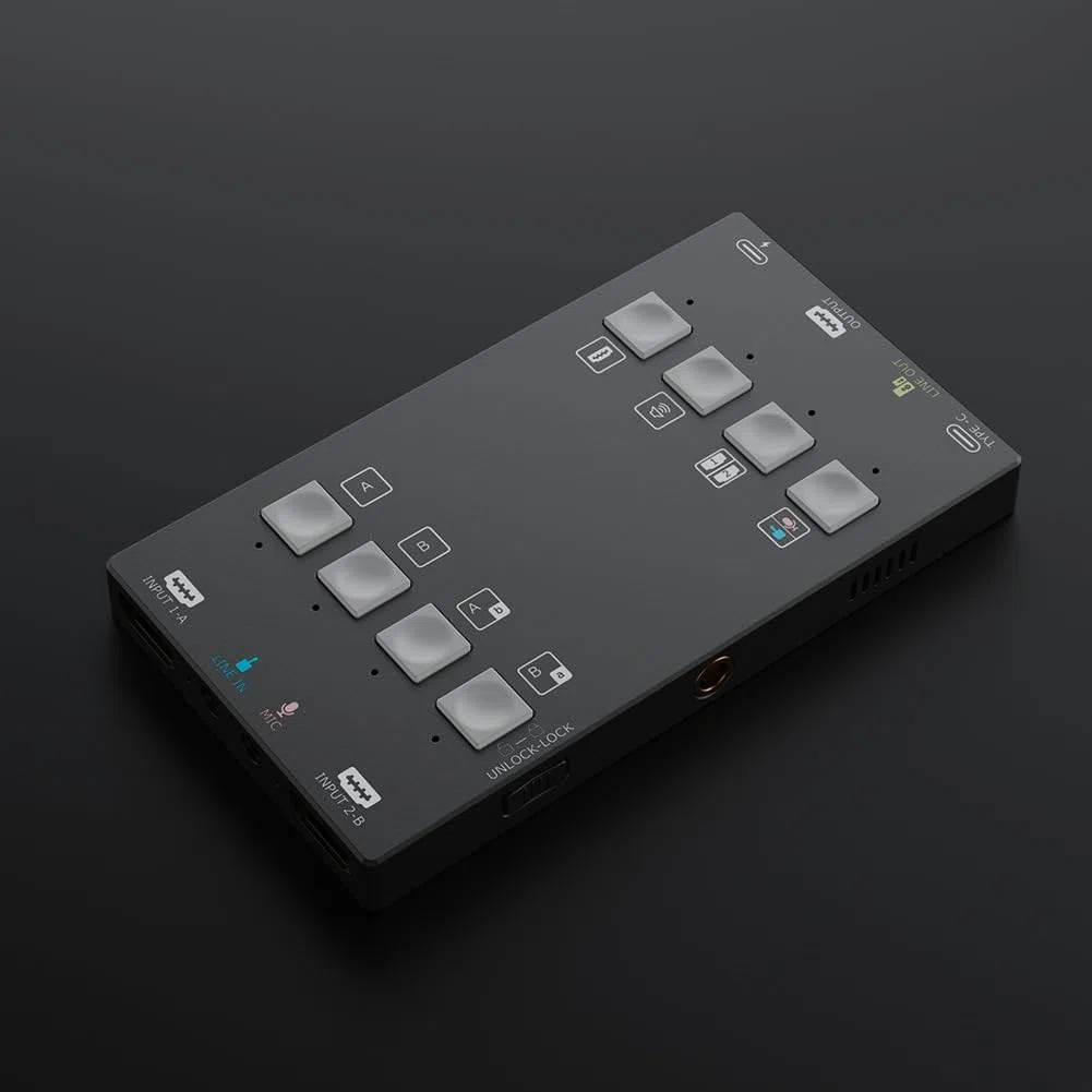 Capteur Audio-Vidéo H2U Compatible avec Double Sortie 4K, Idéal pour Le Streaming en Direct et Les Consoles de Jeux Vidéo
