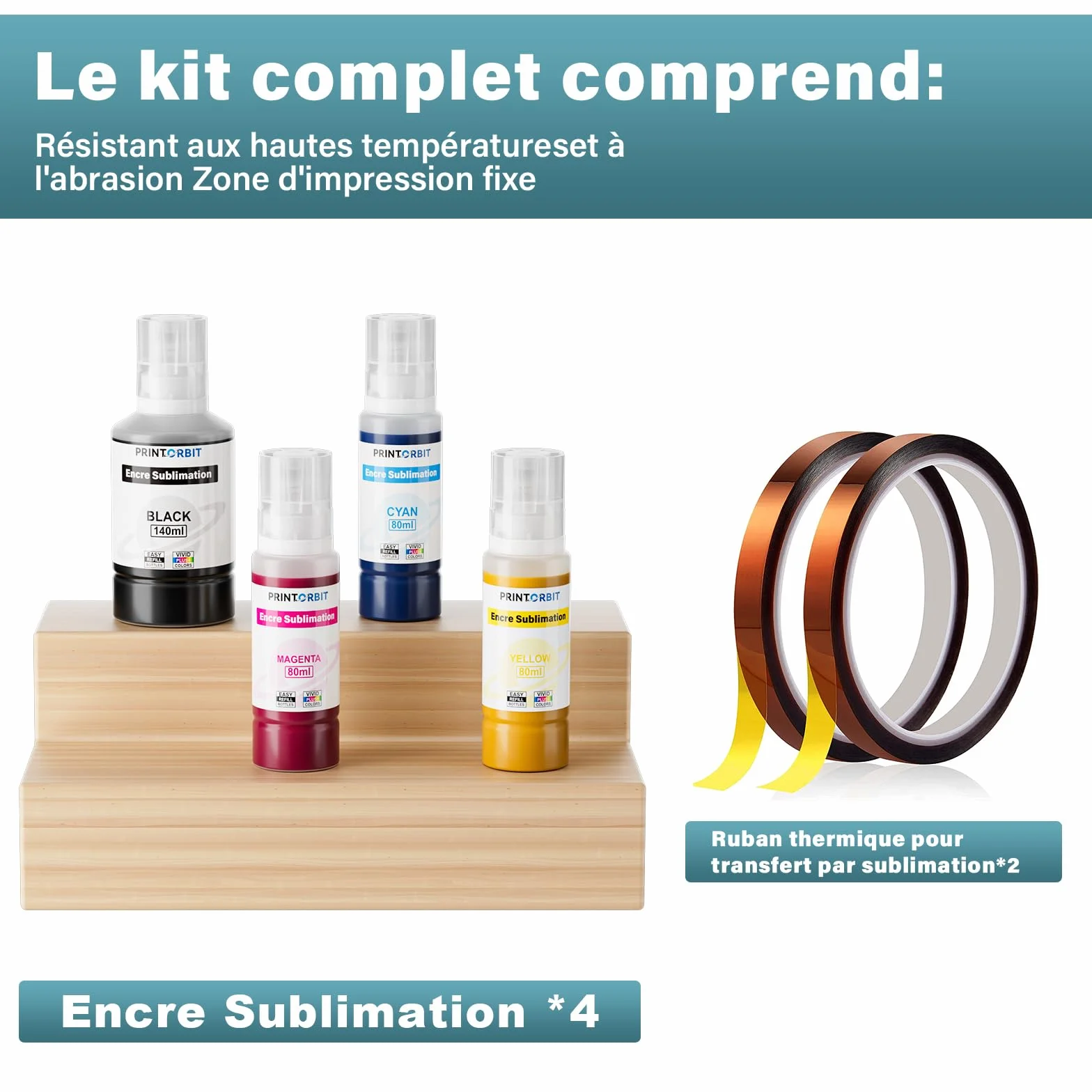 Encre Sublimation Compatible Epson Ecotank ET-2876 ET-1810 ET-2826 ET-2861 ET-2870 ET-2871 ET-2865 ET-15000 ET-2810 ET-2856