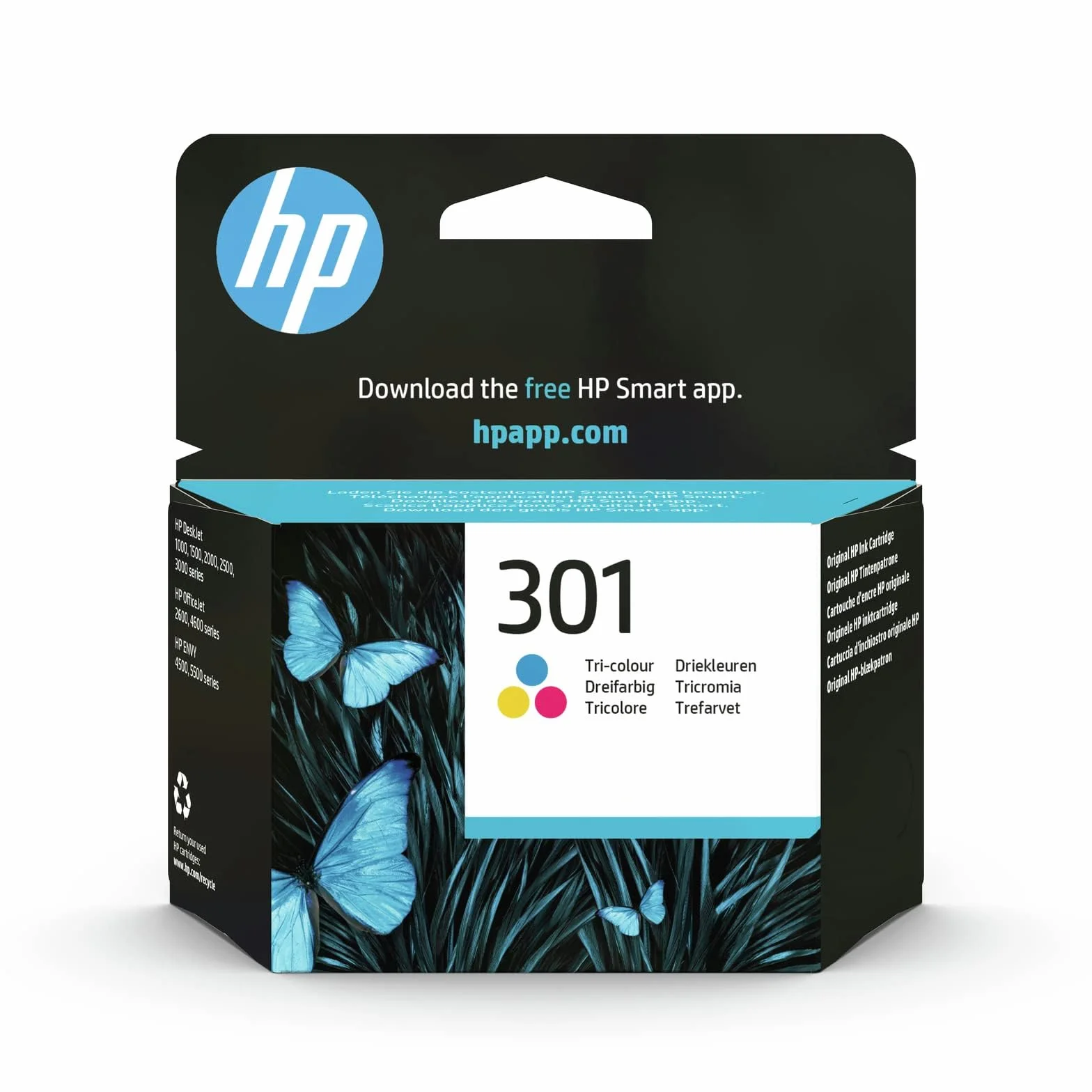 HP 301 Cartouche d'Encre Trois Couleurs CH562EE Cyan Magenta Jaune