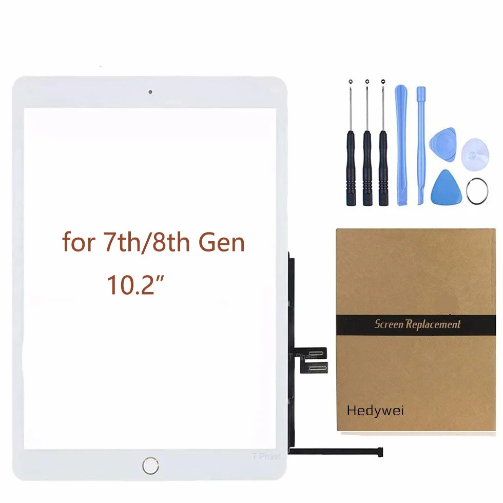 Écran tactile de rechange iPad 7 Gen A2197 A2198 A2200 10,2 pouces Digitizer Blanc