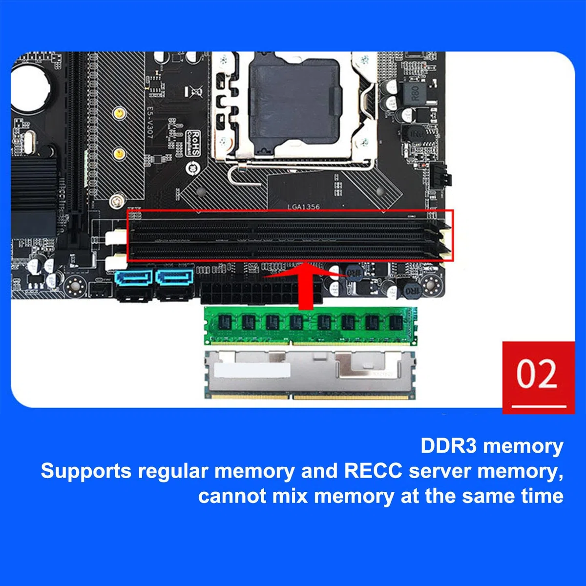Ensemble de Cartes Mères, Carte Mère PC de Jeu CPU 8G DDR3 6 Cœurs Carte Mère PC de Jeu avec Ventilateur, Compatible avec Ordinateur de Bureau