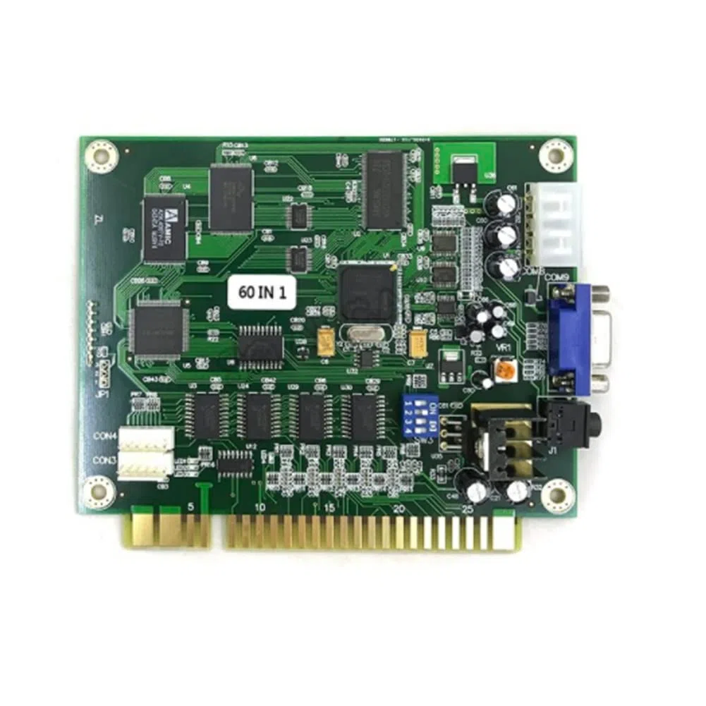 60 en 1 Multicade PCB Board Arcade Game Board avec Câble 28P Sortie VGA Arcade Game Board Horizontal pour Jamma Arcade