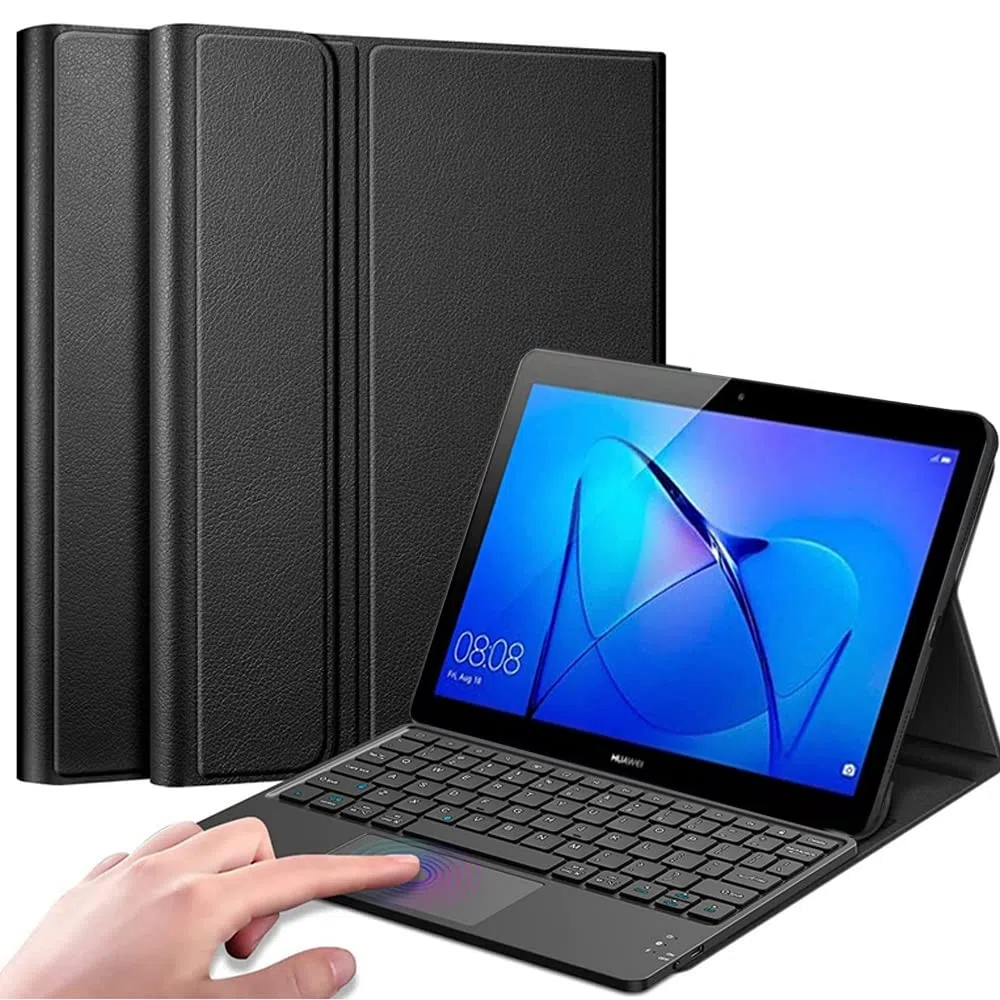 Coque Clavier avec Touchpad pour Huawei MediaPad M5 10.8 / M5 10.8 Pro 2018, AZERTY Clavier Bluetooth Détachable avec Pavé Tactile, Coque Housse pour 10.8" Huawei M5 10.8/ M5 Pro 10.8, Or Rose