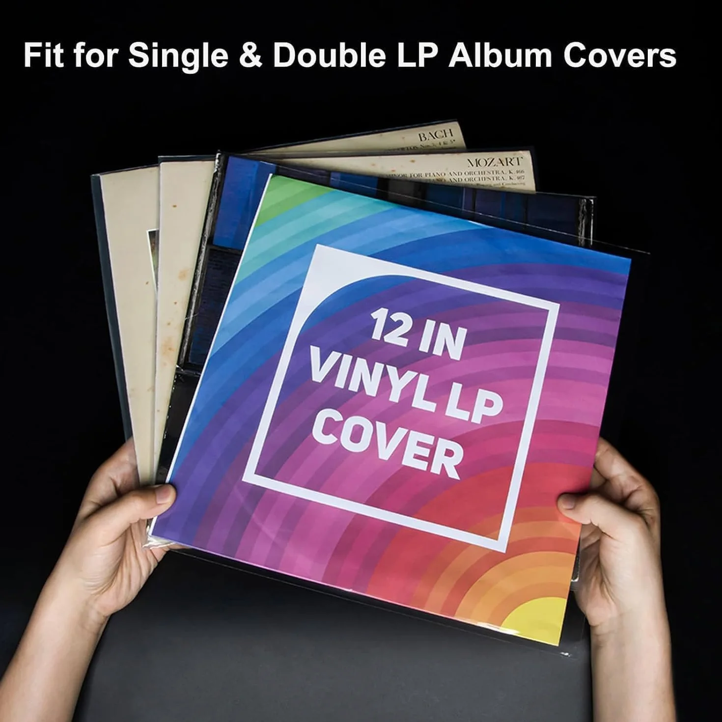 Pochette Vinyle 33 Tours Extérieur 12 Pouces 100 pièces Transparent Polypropylène Protection LP