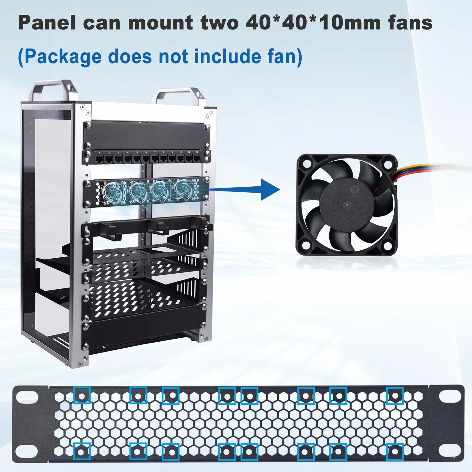 GeeekPi 10 inch 1U Blank Panel Metal Rack Mount for DeskPi RackMate T1 T0 T2 Server Rack Network Cabinet 2PCS