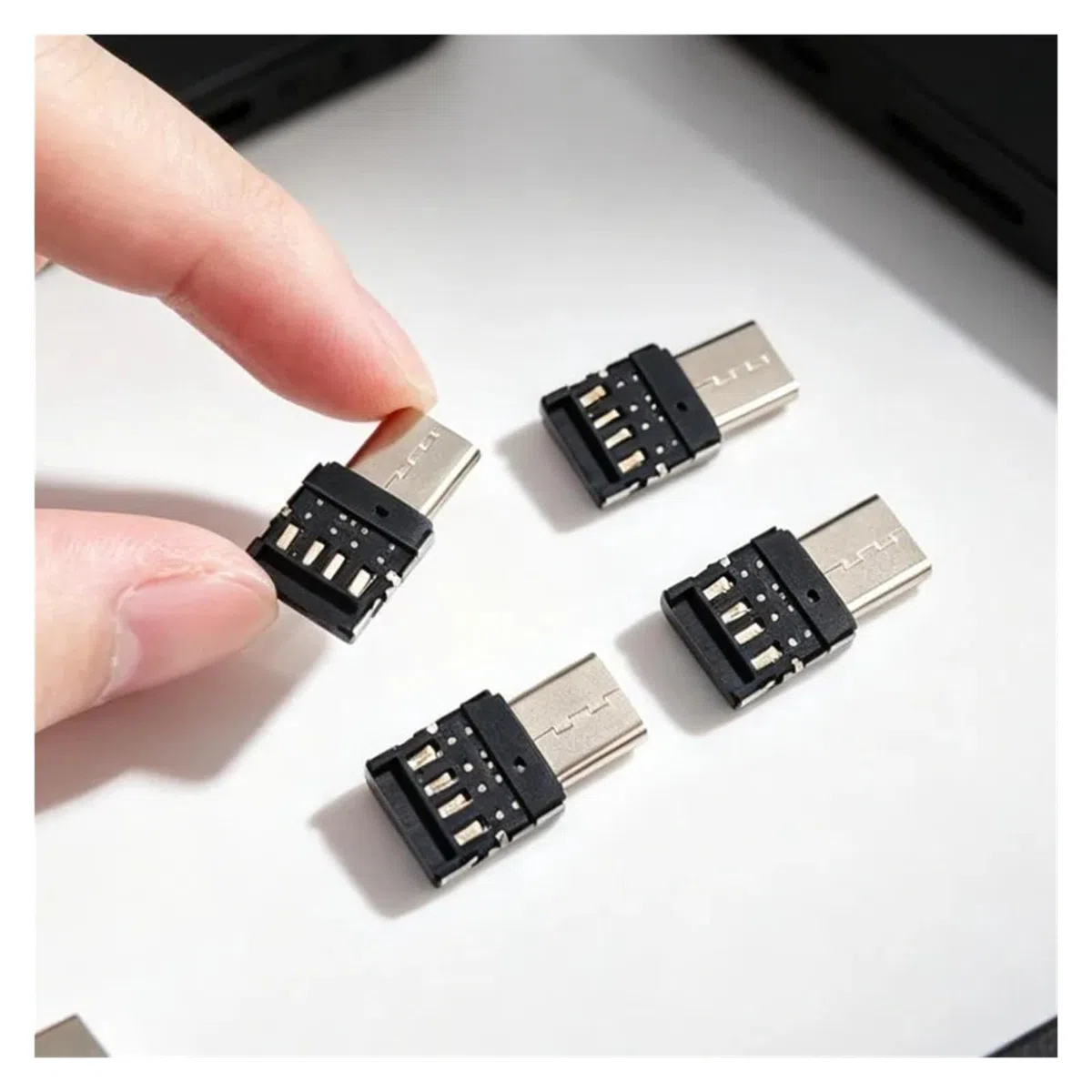 Lot de 3 adaptateurs OTG type C vers USB 2.0 mâle vers femelle pour MacBook