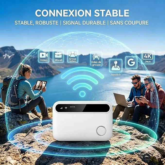 Routeur WiFi Portable 5G WiFi 6, Modem Hotspot Mobile