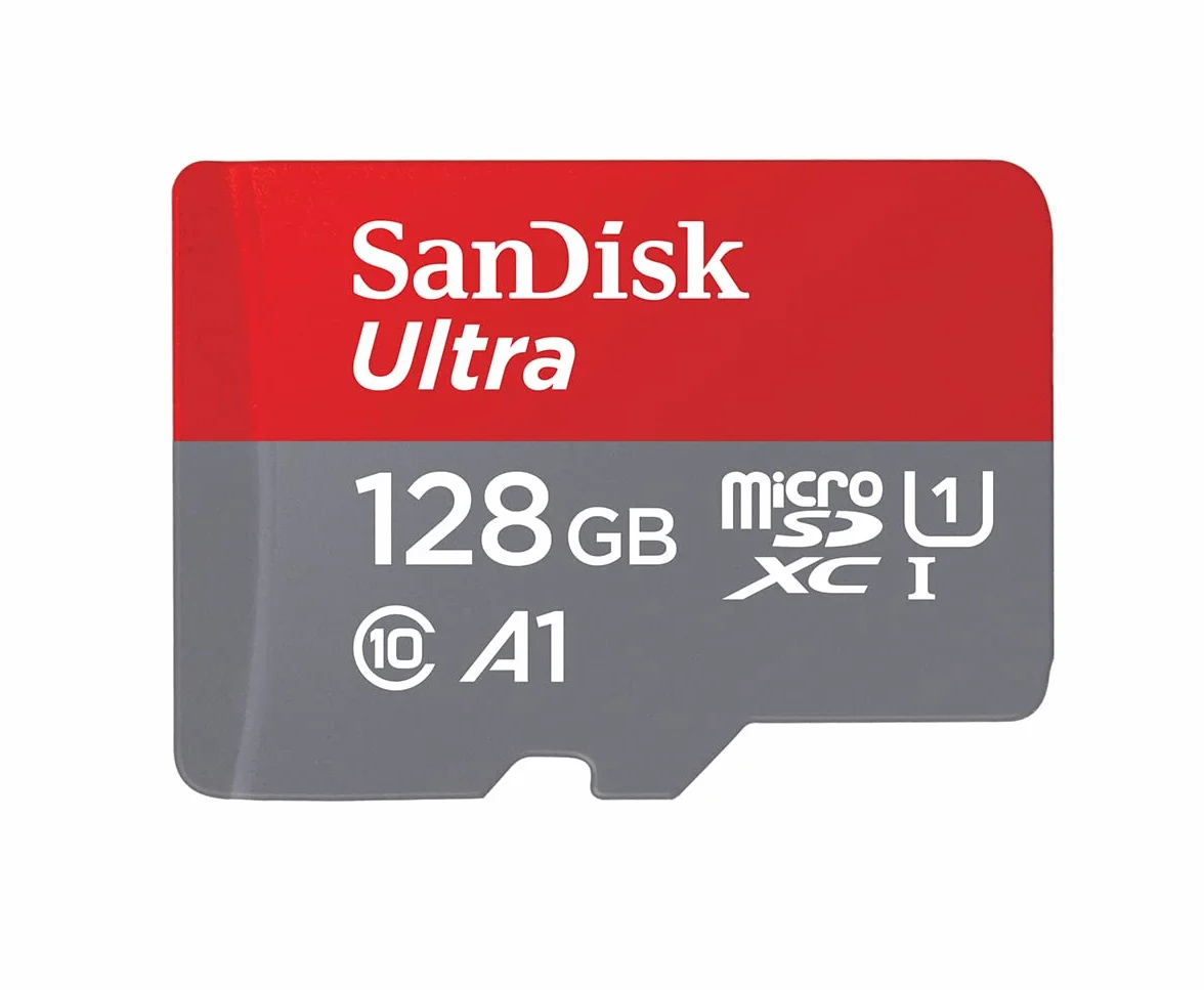 SanDisk 128 Go Ultra microSDXC Carte micro sd + adaptateur SD UHS-I A1 Class 10 U1 jusqu'à 140 Mo/s